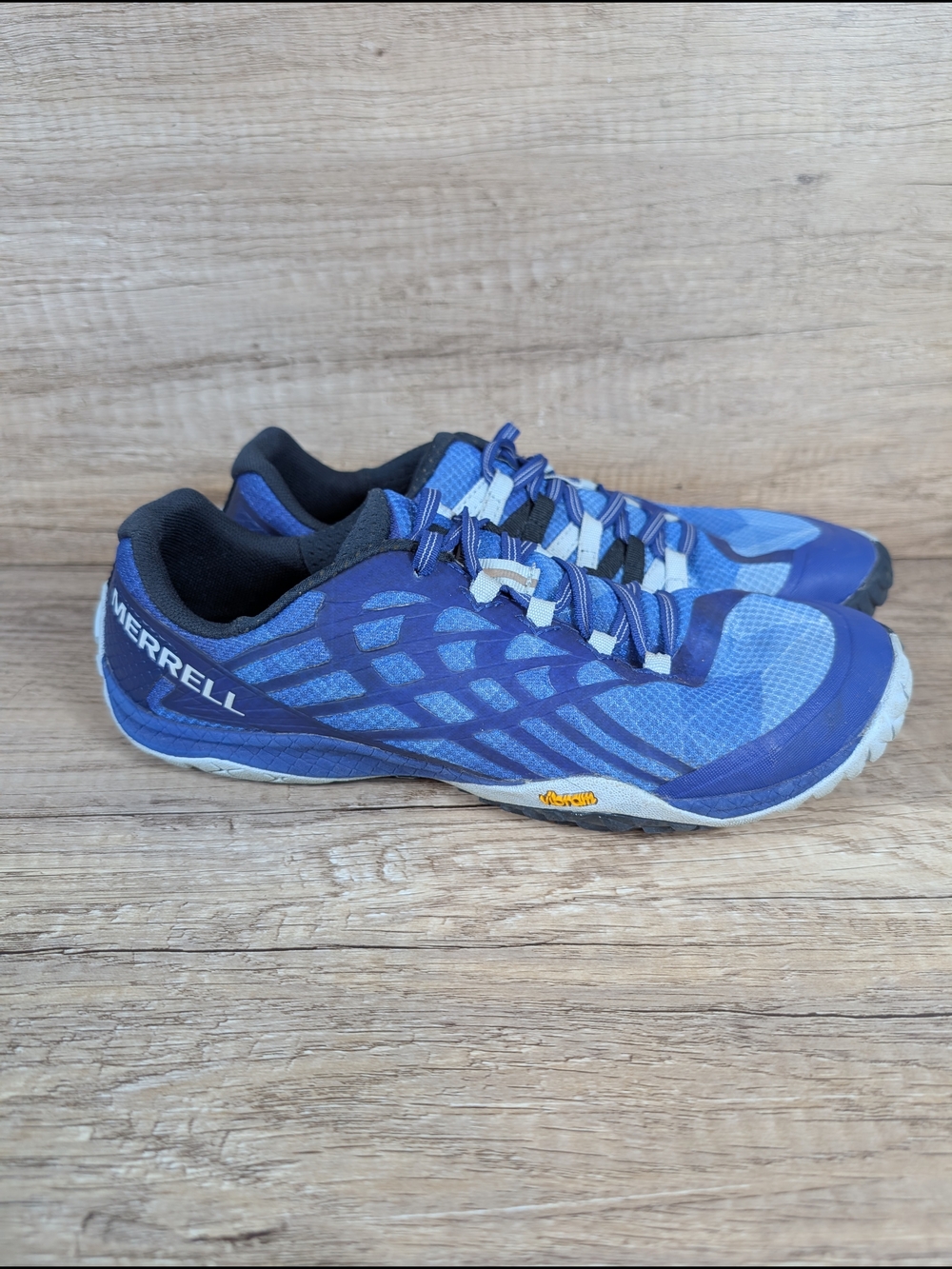 Merrell Trail Glove 4 Womens 8.5 Barefoot Running Shoes Blue J77704